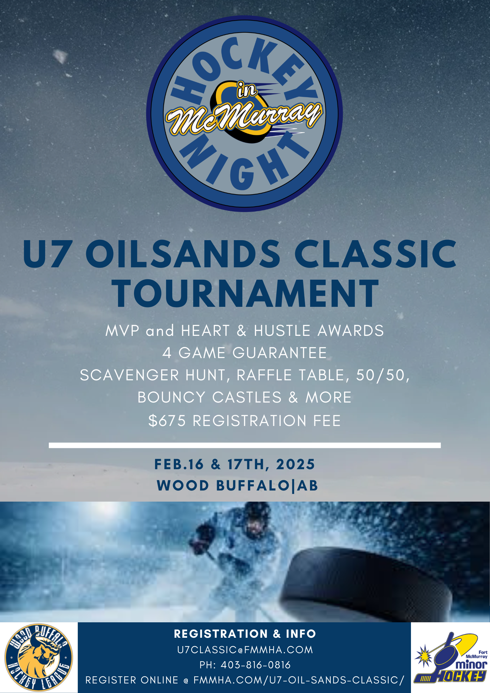 U7 Blue Winter Hockey Poster U7 Blue Winter Hockey Poster